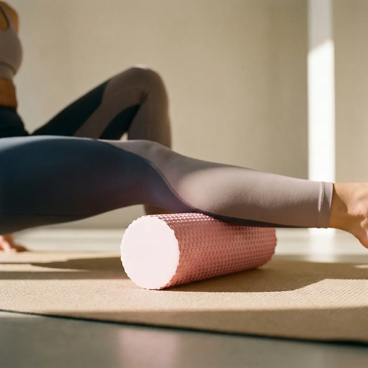 Unisex high-density foam roller for deep tissue massage & muscle relief post-workout. Ideal for fitness recovery.