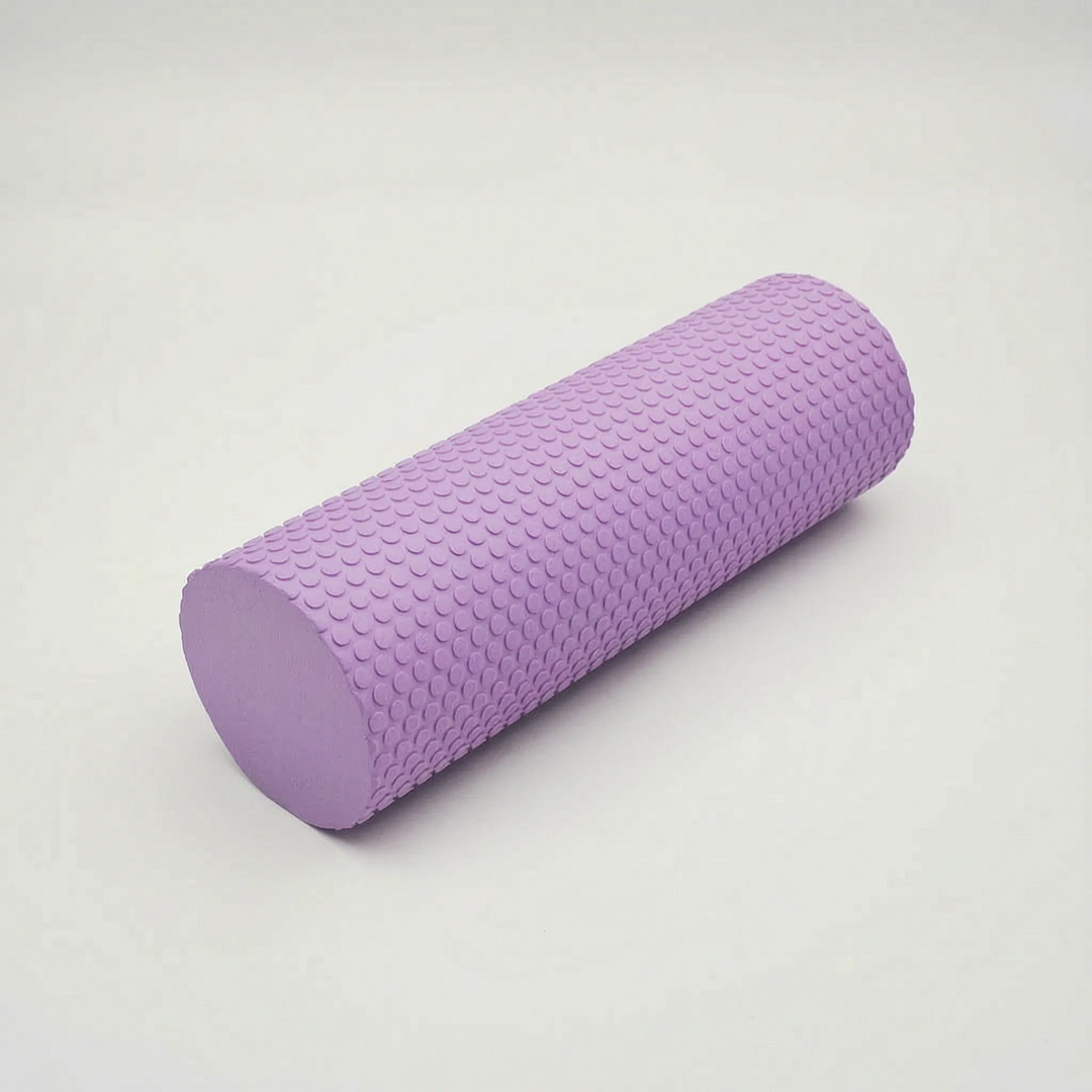 Unisex compact foam roller for on-the-go muscle relief. High-density design for effective post-workout recovery.