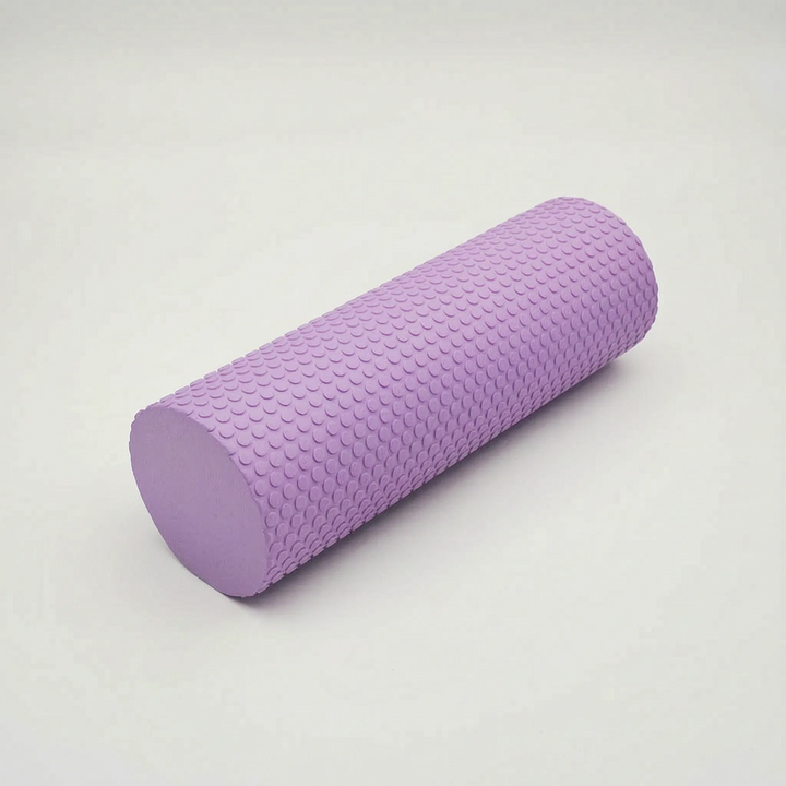 Unisex compact foam roller for on-the-go muscle relief. High-density design for effective post-workout recovery.