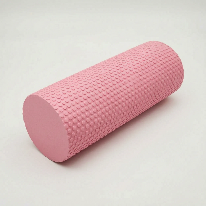 Versatile high-density foam roller for full body muscle recovery, stretching, yoga, and Pilates exercises.