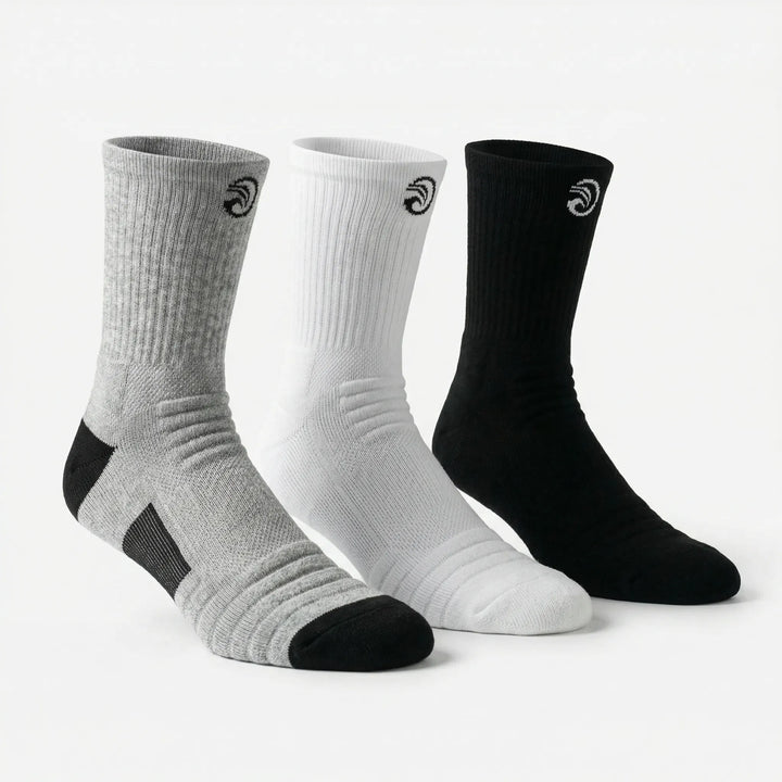 Comfortable & durable unisex sport socks with high elastic compression for all activewear needs.