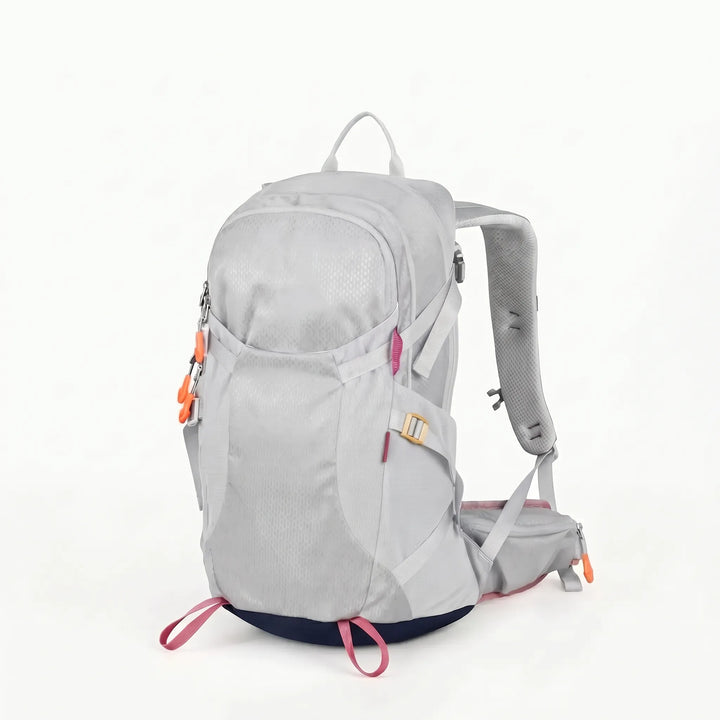 Ergonomic hiking backpack with supportive hip belt, great for long day trips & camping.