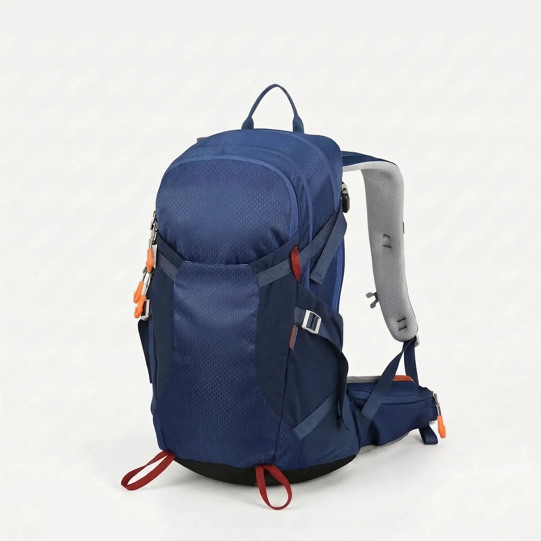 Adventure gear: Ventilated unisex hiking backpack with multiple pockets for organized travel.