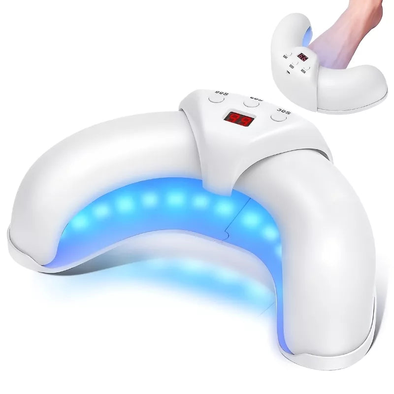 Unisex home laser device for effective nail fungus treatment, promoting healthy toenails & fingernails. Easy personal foot care.