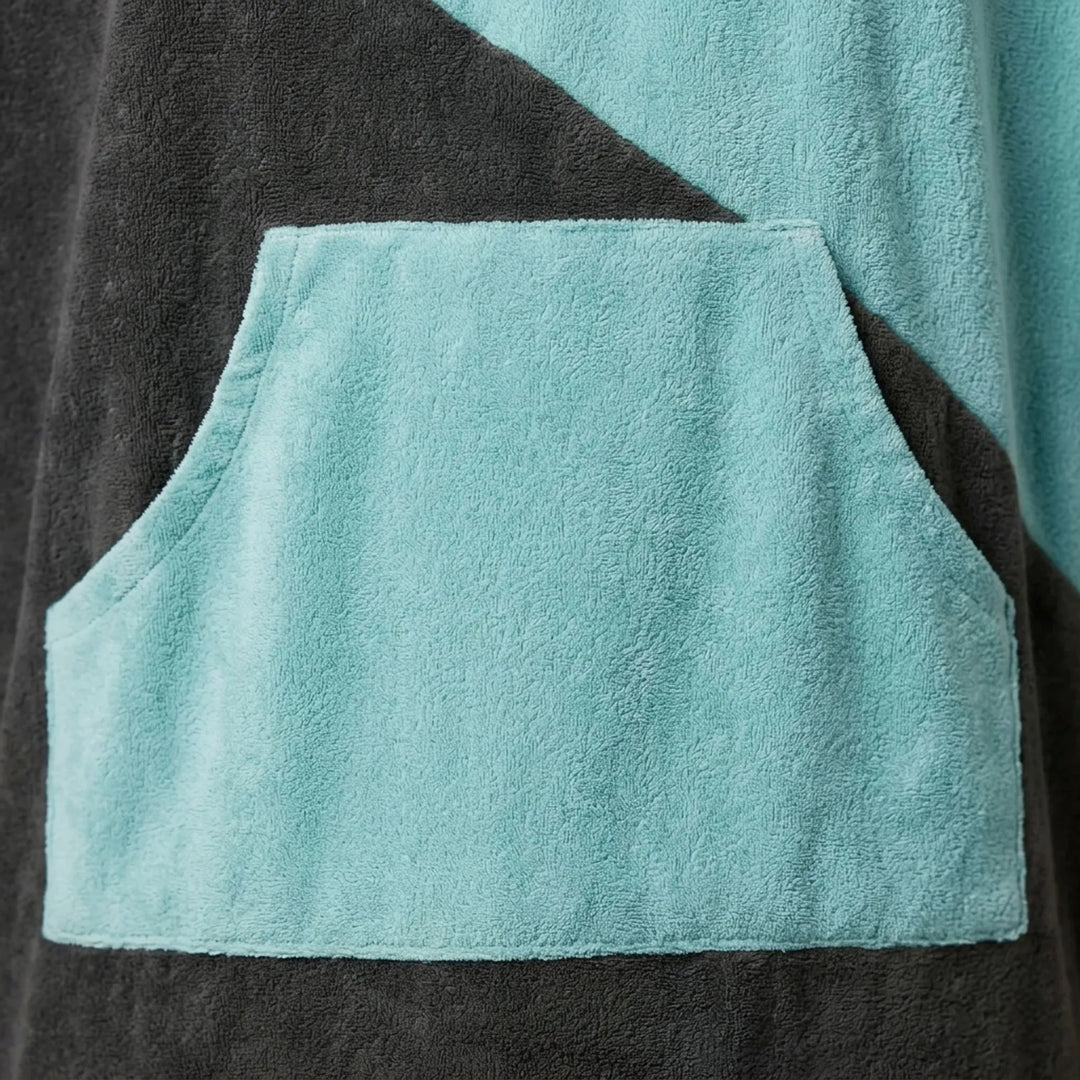Surf changing poncho for men & women. Ideal hooded towel for post-swim, beach, pool, or outdoor changing.