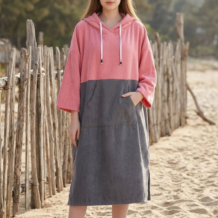 Discreet oversized hooded changing poncho for men & women. Ideal beach & pool cover-up for post-swim.