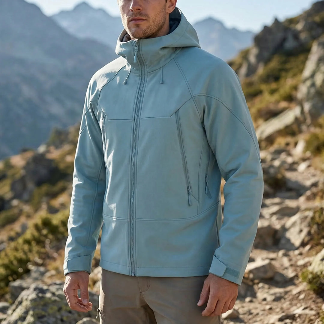 Unisex hooded outdoor jacket, all-weather, perfect for hiking, trekking & general adventure.