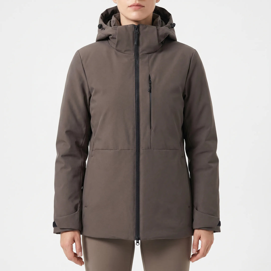 Insulated winter jacket: Unisex hooded windbreaker, perfect for skiing, hiking, & outdoor adventures.