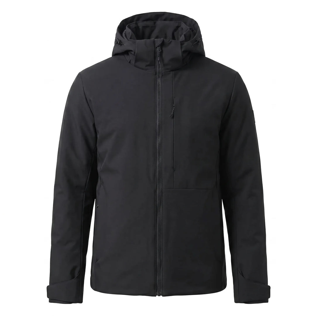 Versatile unisex winter jacket: Hooded thermal windbreaker for hiking, camping, & daily cold weather wear.
