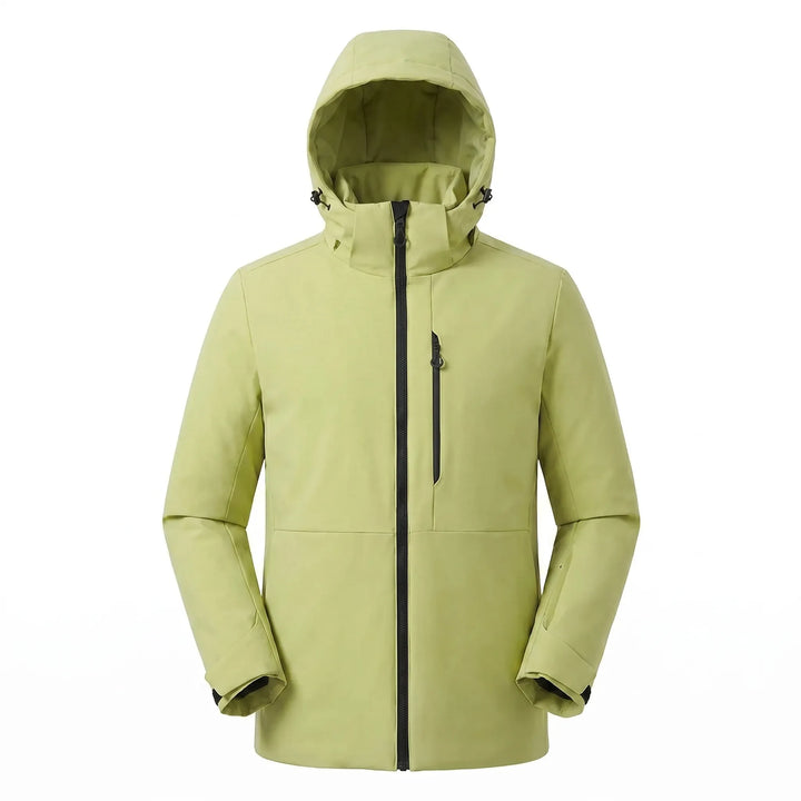 High-performance unisex insulated windbreaker jacket with hood. Essential thermal outerwear for winter sports.