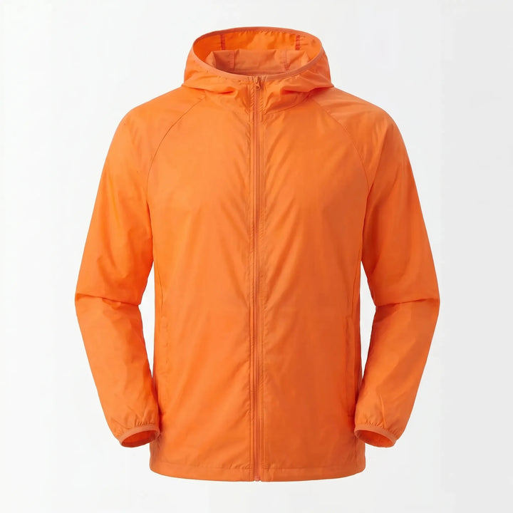 High-performance hooded windbreaker, offering essential protection for any outdoor adventure.