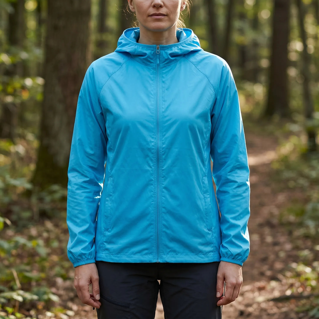 Durable unisex windbreaker, a versatile hooded jacket suitable for outdoor adventures & activewear.