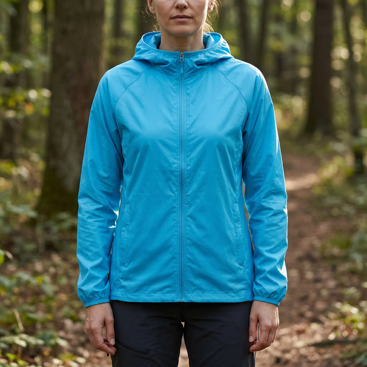 Durable unisex windbreaker, a versatile hooded jacket suitable for outdoor adventures & activewear.