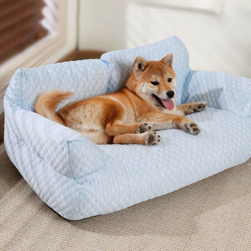 Cooling pet accessory, ice silk sofa bed, washable and breathable comfort