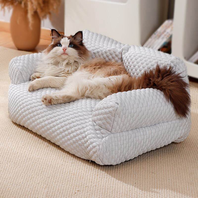 Washable dog bed, ice silk cooling, durable pet kennel for hot weather