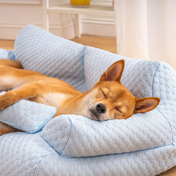 Pet sofa bed, unisex ice silk, durable and breathable comfort for dogs