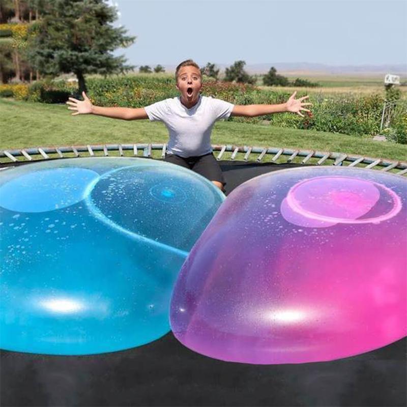 Unisex inflatable bubble ball for kids' outdoor fun, giant tear-resistant play toy.