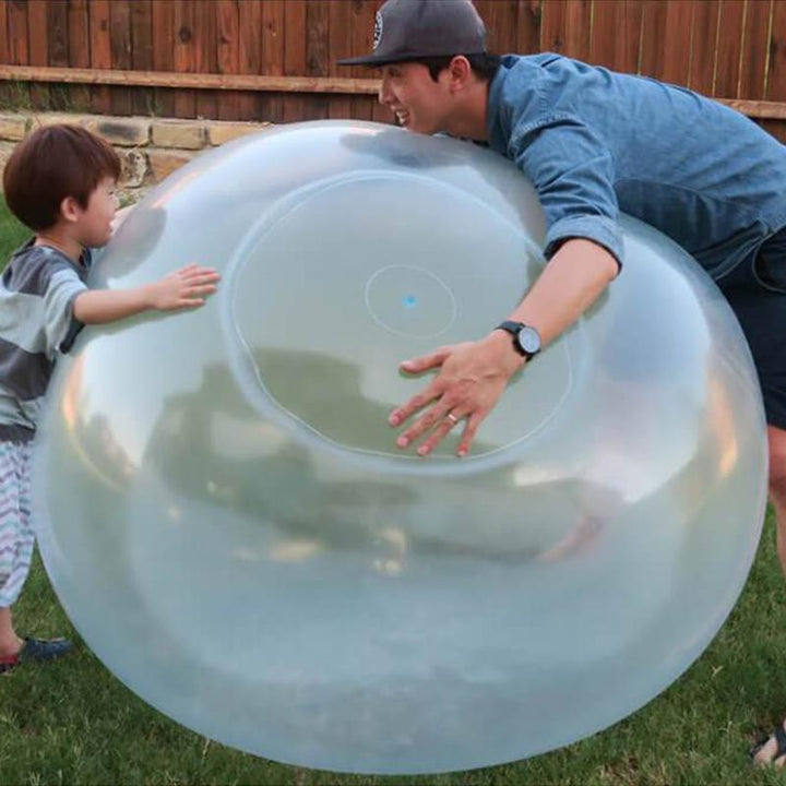 Giant tear-resistant bubble ball, an inflatable outdoor toy for endless unisex kids' fun & party games.