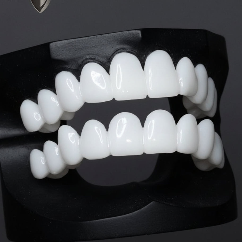 Boost confidence instantly with unisex cosmetic tooth covers, achieving a perfect white smile.