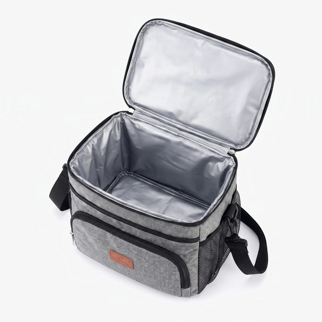 Durable insulated cooler for office lunch, school, or beach trips. Compact & lightweight food tote.