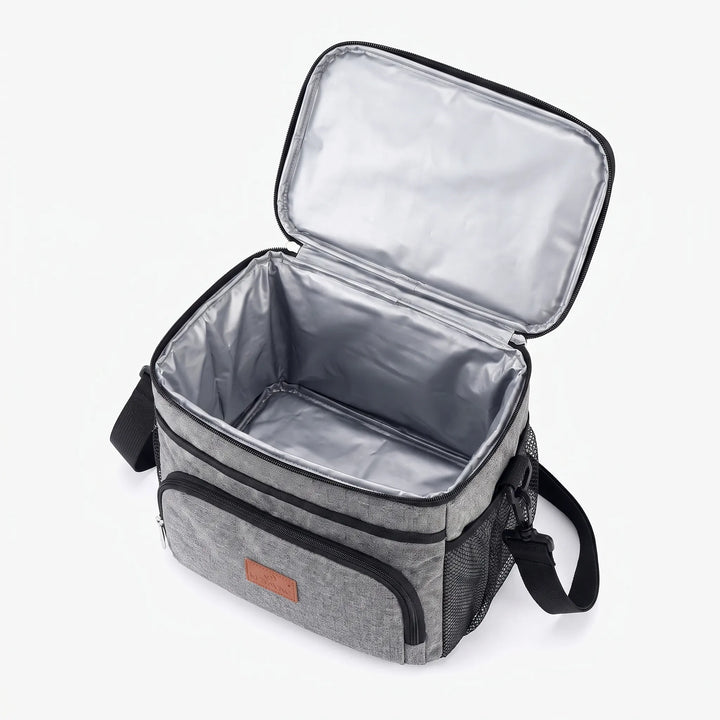Durable insulated cooler for office lunch, school, or beach trips. Compact & lightweight food tote.