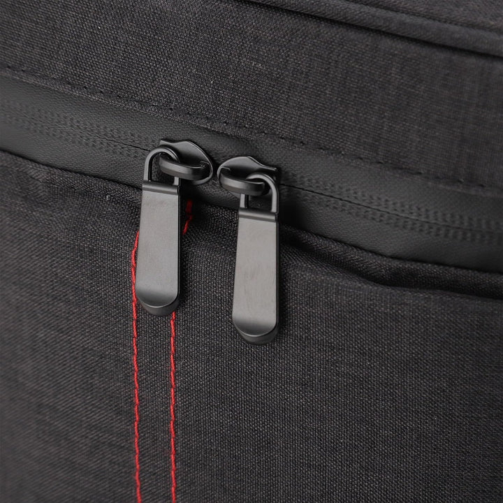 Unisex travel cooler & insulated wine carrier bag; leakproof dual bottle tote for picnics.
