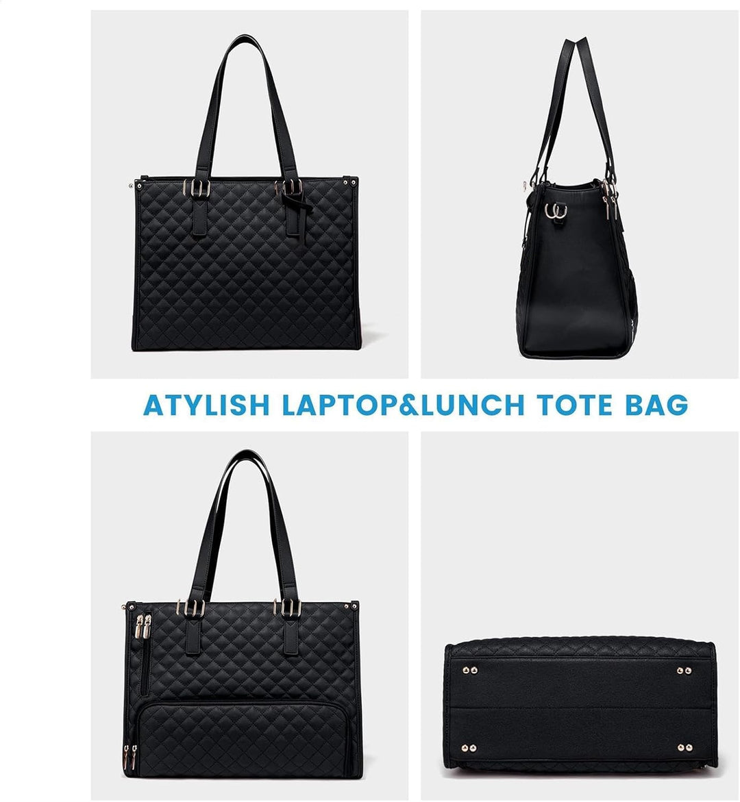 Modern commute bag: insulated lunch storage, dedicated laptop sleeve. Essential for work, travel, & meal prep.