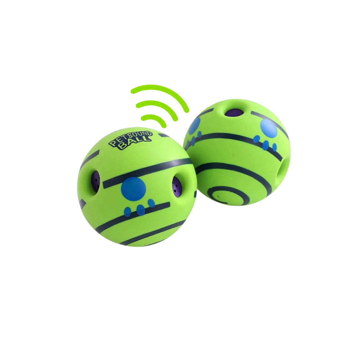 Durable pet-safe Giggle Ball dog toy with interactive sound for active play