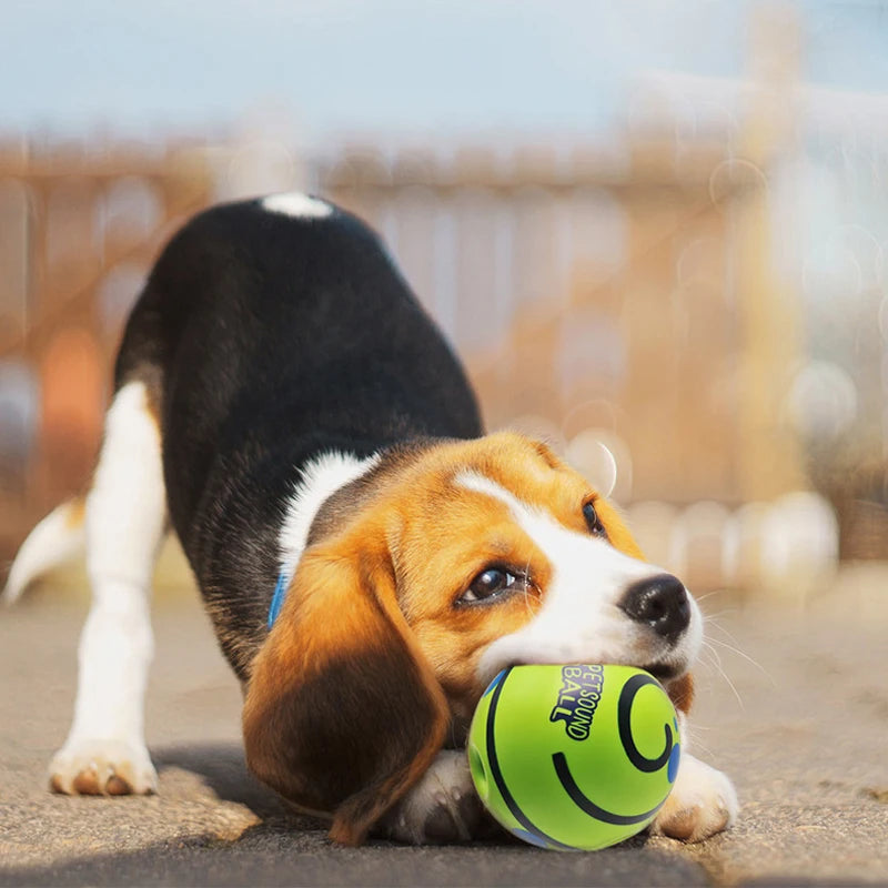 Giggle Ball dog toy, durable for indoor & outdoor use, stimulates dog activity