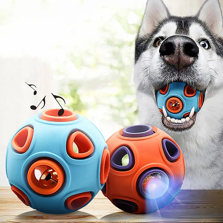 Unisex Interactive Musical Light-Up Dog Ball Toy for active puppies and adult dogs