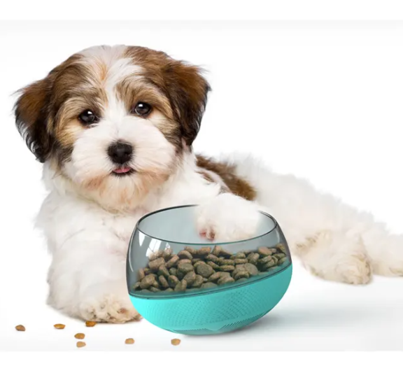 Durable slow feeder dog bowl, anti-gulp design for pet health, suitable for all dogs and puppies.