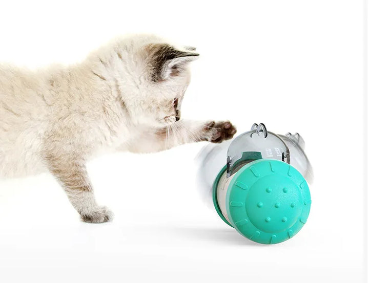 Multi-use pet toy: a durable chew and treat dispenser for dog and cat enrichment.
