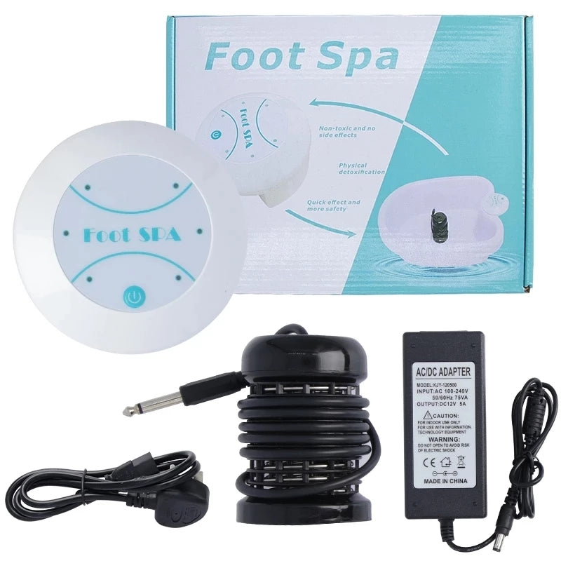 Ionic detox foot bath machine, featuring vibration therapy & whirlpool for comprehensive personal care.