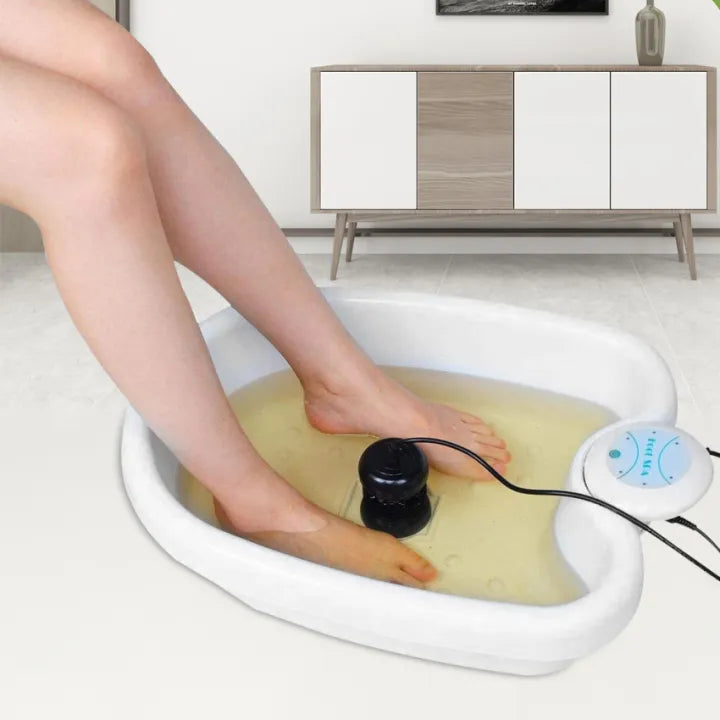 Advanced ionic foot detox system, providing powerful vibration and whirlpool for complete wellness at home.