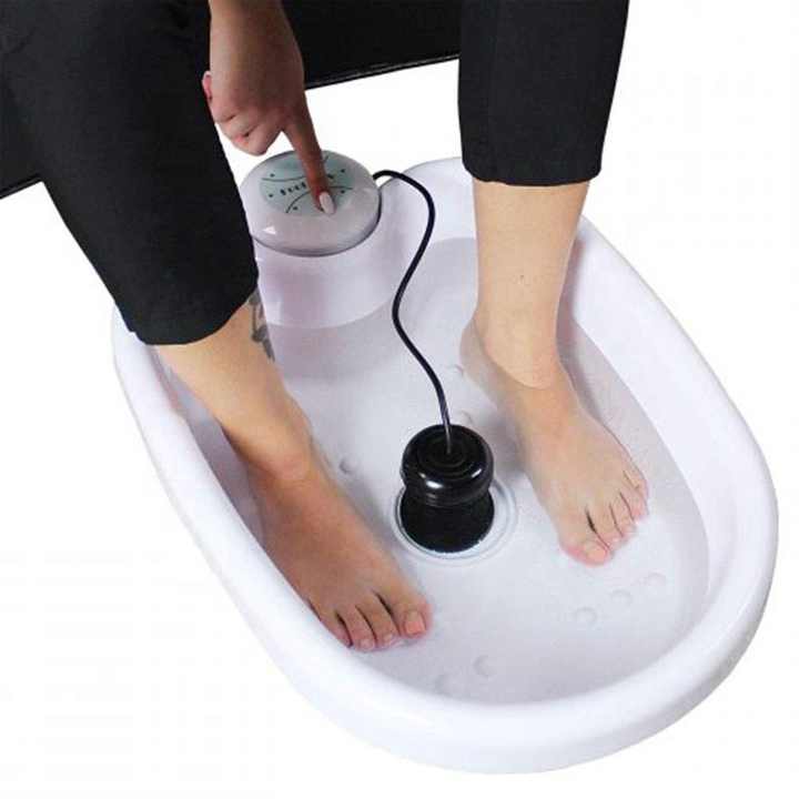 Modern personal care ionic foot bath spa, with gentle vibration and whirlpool massage for deep relaxation.