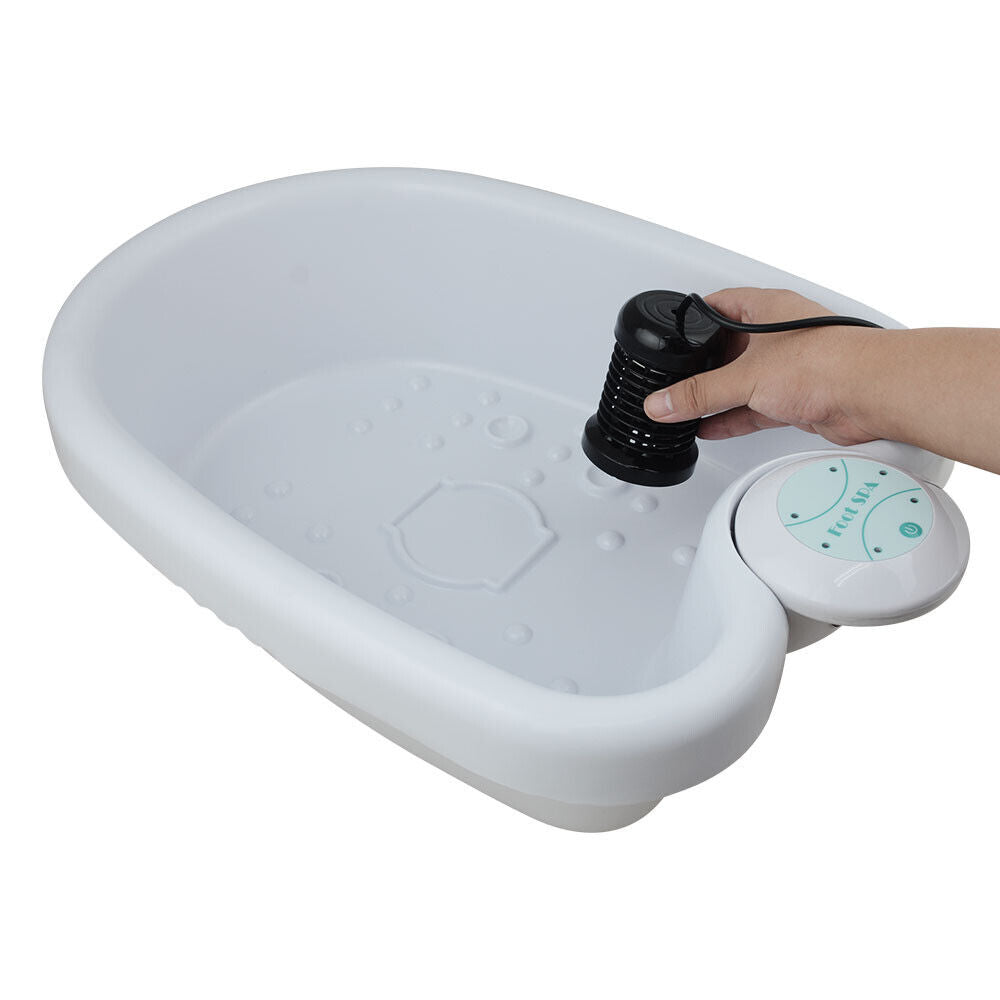 Ergonomic ionic detox foot spa for home use, offering vibration and whirlpool for a comfortable foot soak.