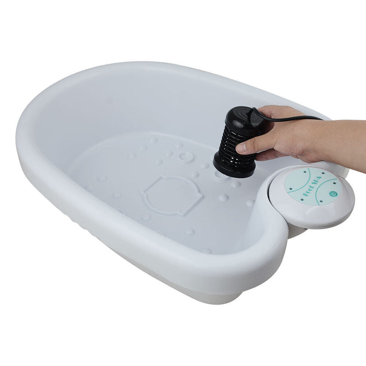 Ergonomic ionic detox foot spa for home use, offering vibration and whirlpool for a comfortable foot soak.