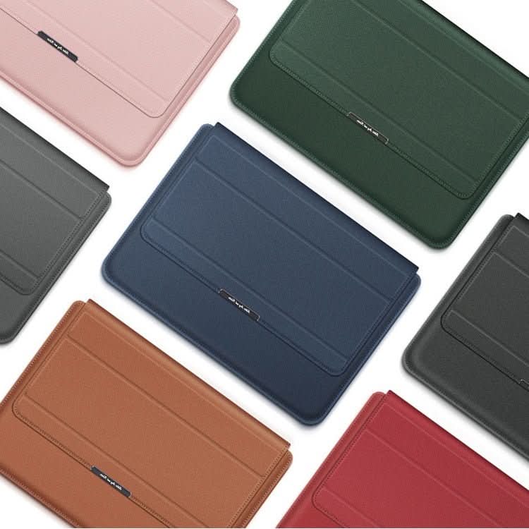 Ergonomic laptop stand & sleeve with wrist rest. Multifunctional, portable, and protective case for computers.