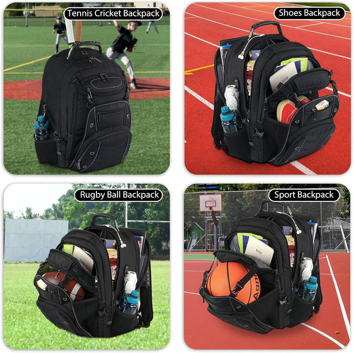 Durable & waterproof unisex carry-on travel backpack for adventurers, featuring USB port & RFID security.