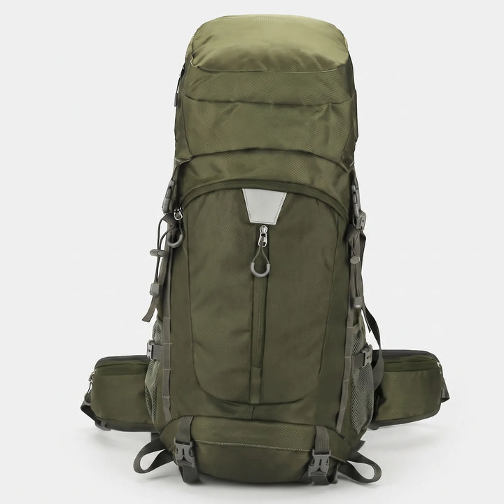 Robust unisex large capacity hiking backpack. Ideal outdoor gear for expeditions, camping & trail adventures.