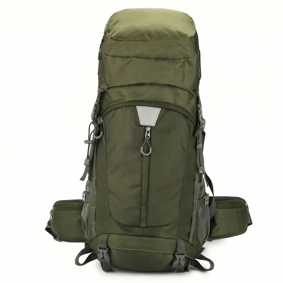 Adventure-ready large unisex hiking backpack, essential outdoor gear for camping, travel & mountain trails.