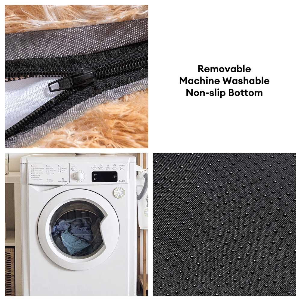 Unisex large dog and cat bed, soothing orthopedic design, thick and comfortable.