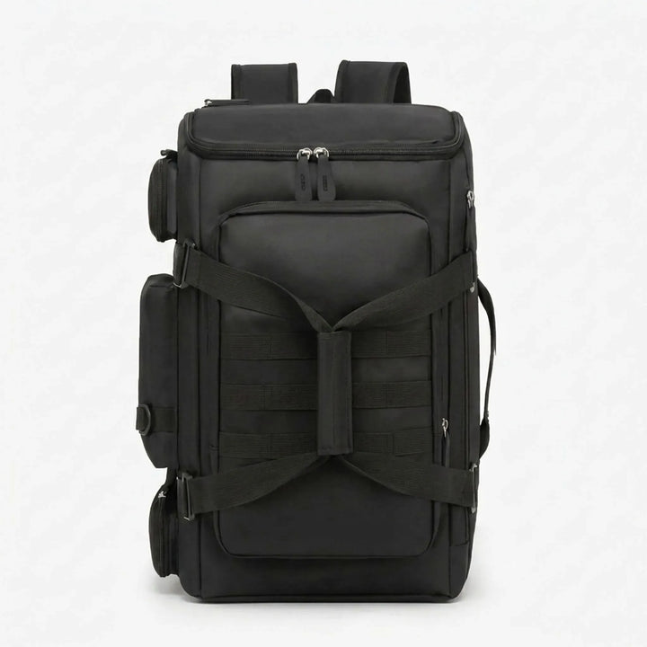Multipurpose weekender backpack with ample storage, perfect for travel, gym, and outdoor adventures.