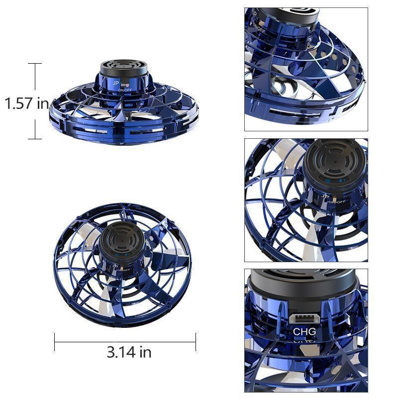 Hand-controlled LED mini drone helicopter, a vibrant flying toy for kids; great for indoor and outdoor play.