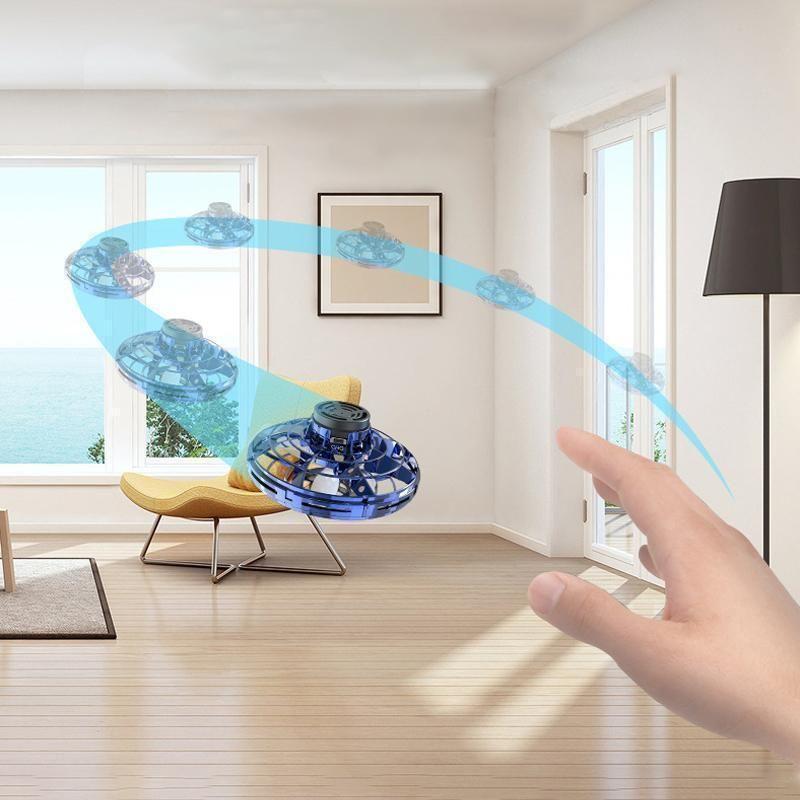 Unisex LED mini drone helicopter, an engaging hand-controlled flying toy for all kids, indoor & outdoor.