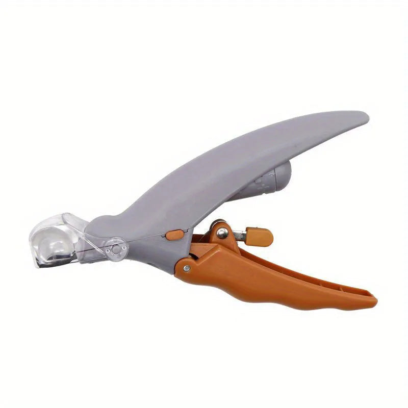 Unisex LED pet nail clippers for safe dog & cat grooming, stainless steel blades, ergonomic design