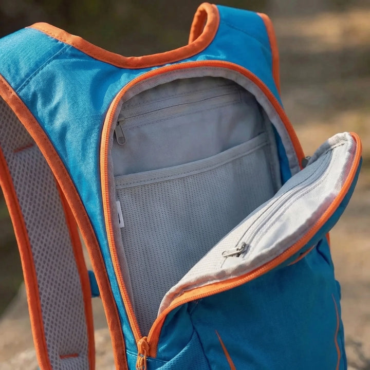 Lightweight unisex hydration backpack, perfect for long hikes & cycling trips, essential outdoor gear.