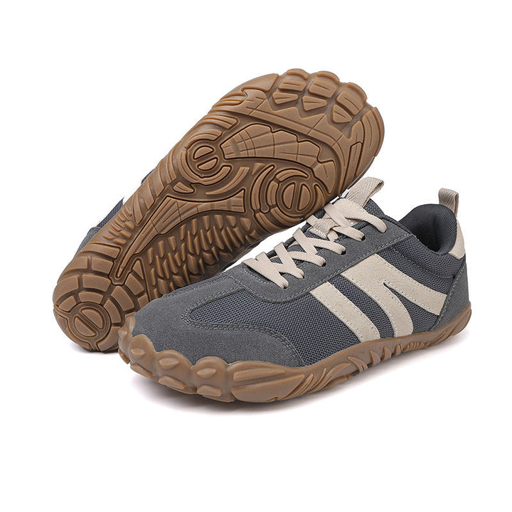 Unisex lightweight barefoot hiking shoes with wide fit, perfect for natural movement on trails.