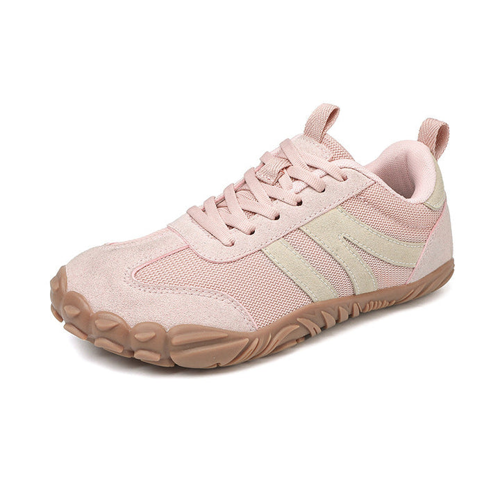 Barefoot hiking shoes with a flexible sole, wide fit, and lightweight design for superior comfort.