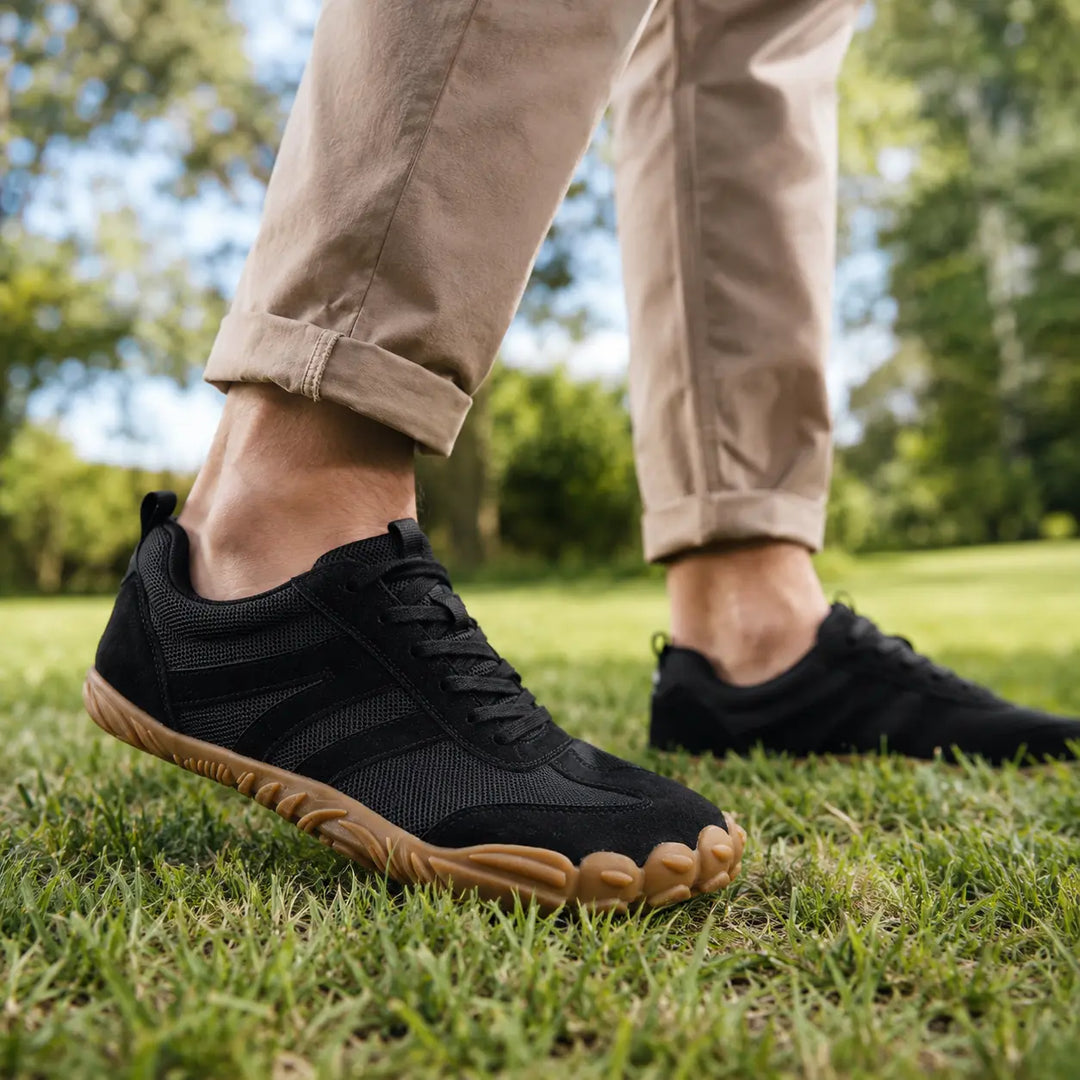 Lightweight wide fit barefoot shoes for men and women, built for natural movement on varied terrain.